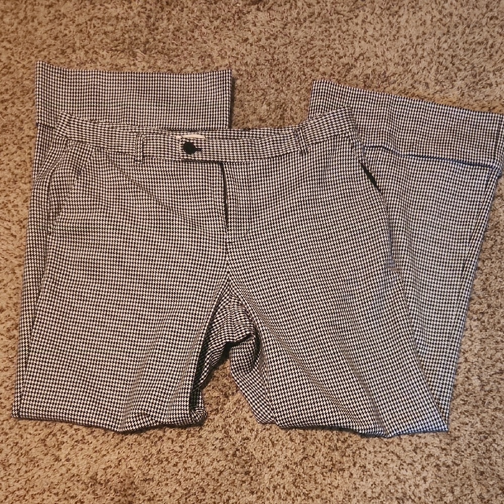 Maeve Black and White Checkered Bottoms